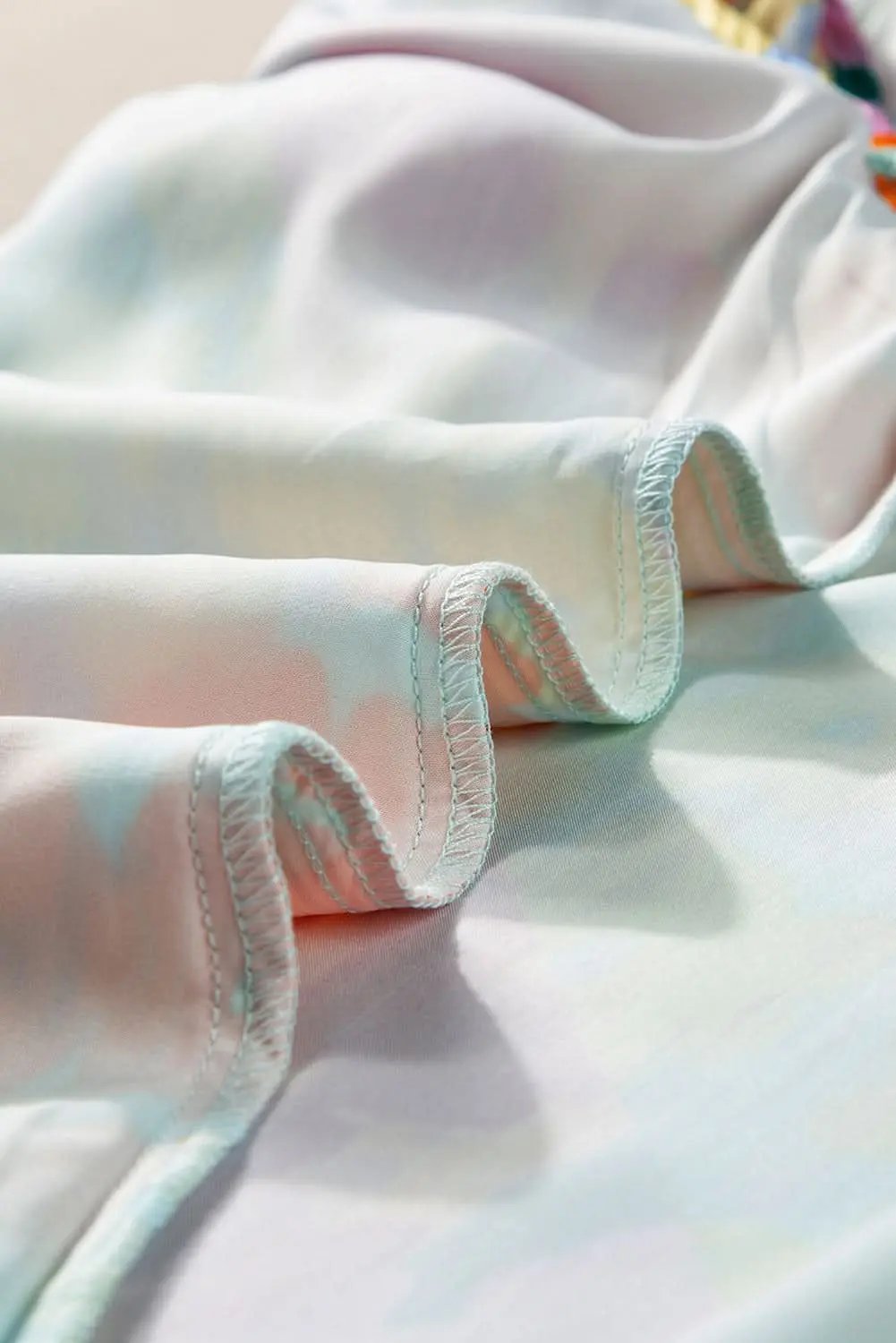 Multicolour Leopard Flutter Sleeve V Neck Crinkled Blouse - Love Salve